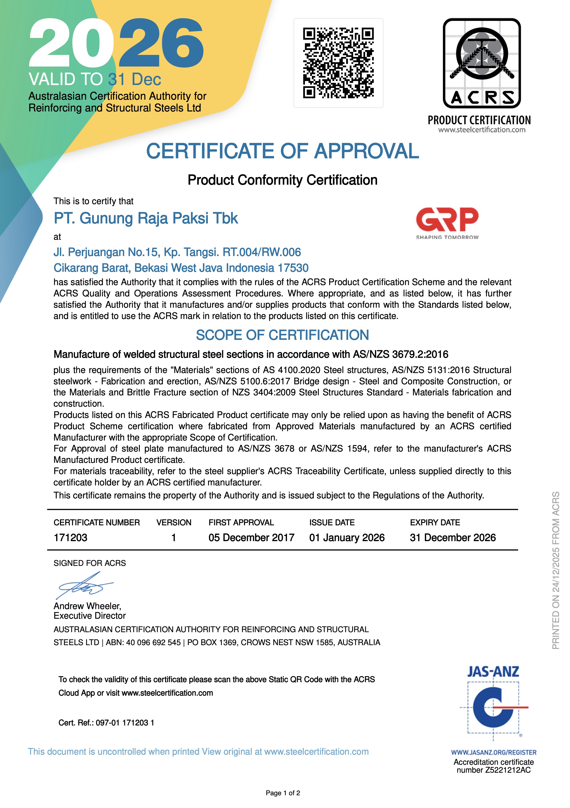 ACRS Certificate 171203